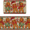 Christmas Gingerbread Man Crystal Velvet Kitchen Floor Mat Set 6