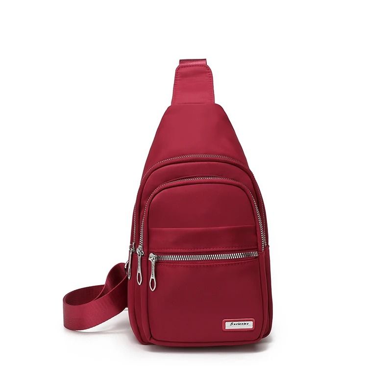 Outdoor Nylon Chest Bag For Women Lightweight Commuting Small Backpack 6