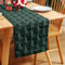 3D Green Christmas Tree Table Runner With Thickened Sequins For Holiday Dining Decor 11