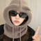 Knitted Hooded Winter Balaclava Hat For Women With Warm Neck Collar 2