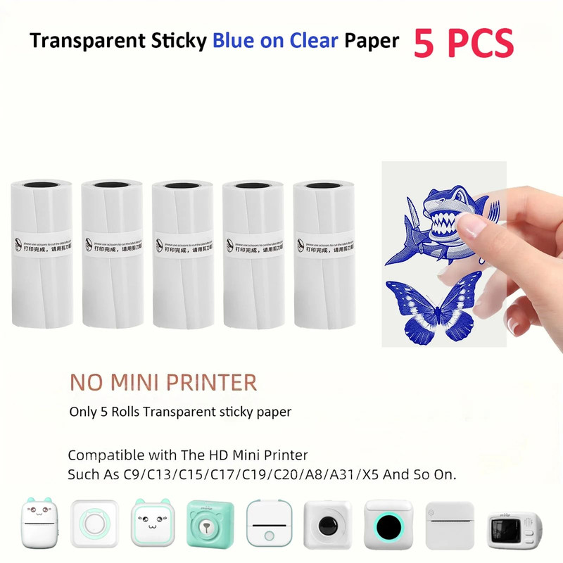 Mini Sticker Printer Inkless Thermal Pocket Bluetooth Printer For Photos And Memos 26