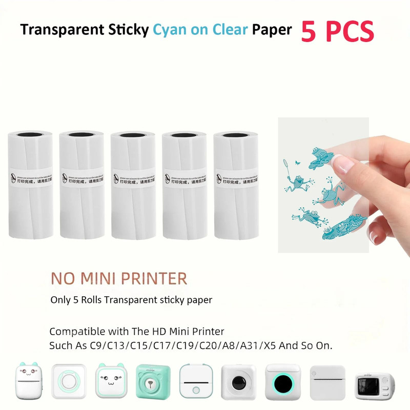Mini Sticker Printer Inkless Thermal Pocket Bluetooth Printer For Photos And Memos 27
