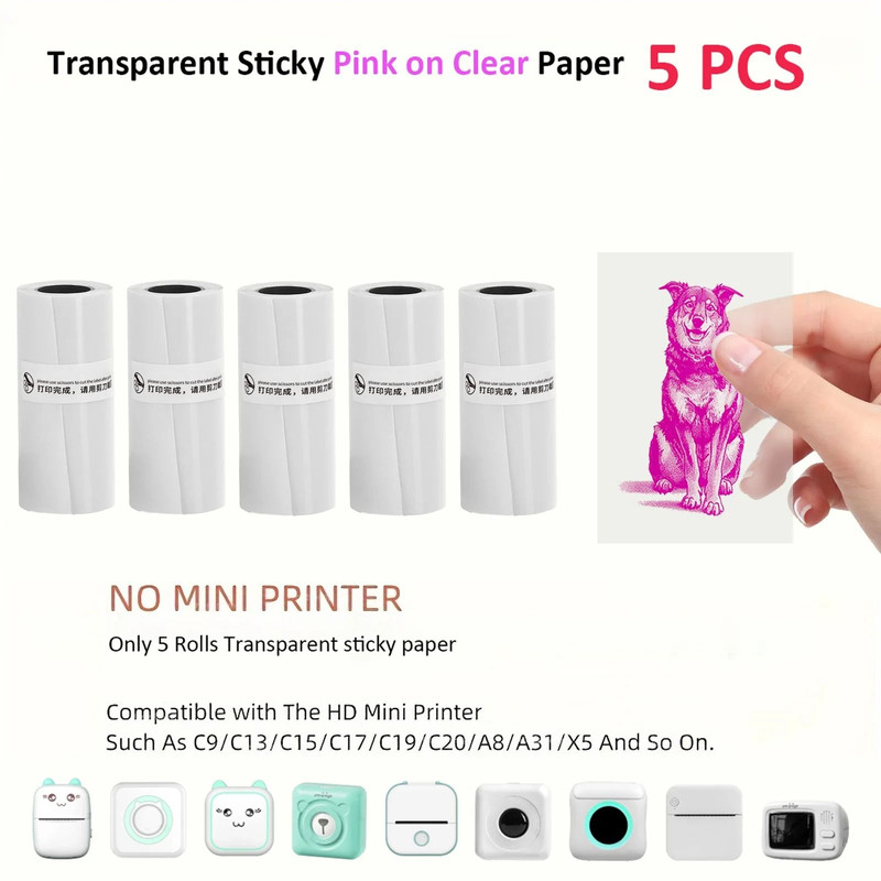 Mini Sticker Printer Inkless Thermal Pocket Bluetooth Printer For Photos And Memos 28