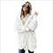 Autumn Winter Double Fleece Cardigan Jacket Women Solid Color Long Sleeve Plush Warm Hooded Lady Ja 12