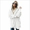 Autumn Winter Double Fleece Cardigan Jacket Women Solid Color Long Sleeve Plush Warm Hooded Lady Ja 12