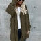 Autumn Winter Double Fleece Cardigan Jacket Women Solid Color Long Sleeve Plush Warm Hooded Lady Ja 14