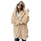 Autumn Winter Double Fleece Cardigan Jacket Women Solid Color Long Sleeve Plush Warm Hooded Lady Ja 5
