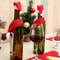 Christmas Wine Bottle Cover Red Mini Santa Scarf And Hat Wine Bottle Gift For Xmas Tree Navidad Chr 5