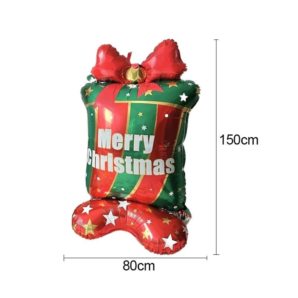 Giant Inflatable Santa Claus Aluminum Film Balloon Indoor Yard Christmas Decoration Santa Gift Ball 5