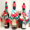 Christmas Wine Bottle Cover Mini Santa Elk Scarf And Hat Wine Bottle Gift For Xmas Tree Christmas P 0
