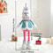 Retractable Santa Claus Snowman Elk Dolls Pink And Blue Fabric Window Decoration 5