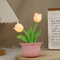 Artificial Tulip Table Lamp Bedside Night Light Flower Ambient LED Home Decoration 6
