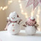 Cute Knitted Christmas Snowman Ornaments Pink And Red Fabric Home Decoration Gift 1