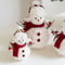 Cute Knitted Christmas Snowman Ornaments Pink And Red Fabric Home Decoration Gift 2