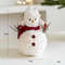 Cute Knitted Christmas Snowman Ornaments Pink And Red Fabric Home Decoration Gift 3