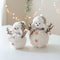 Cute Knitted Christmas Snowman Ornaments Pink And Red Fabric Home Decoration Gift 4