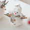 Cute Knitted Christmas Snowman Ornaments Pink And Red Fabric Home Decoration Gift 5