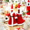 Creative Christmas Wine Bottle Dress Set Golden Velvet Santa Snowman Bottle Covers Holiday Table De 2
