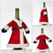 Creative Christmas Wine Bottle Dress Set Golden Velvet Santa Snowman Bottle Covers Holiday Table De 4