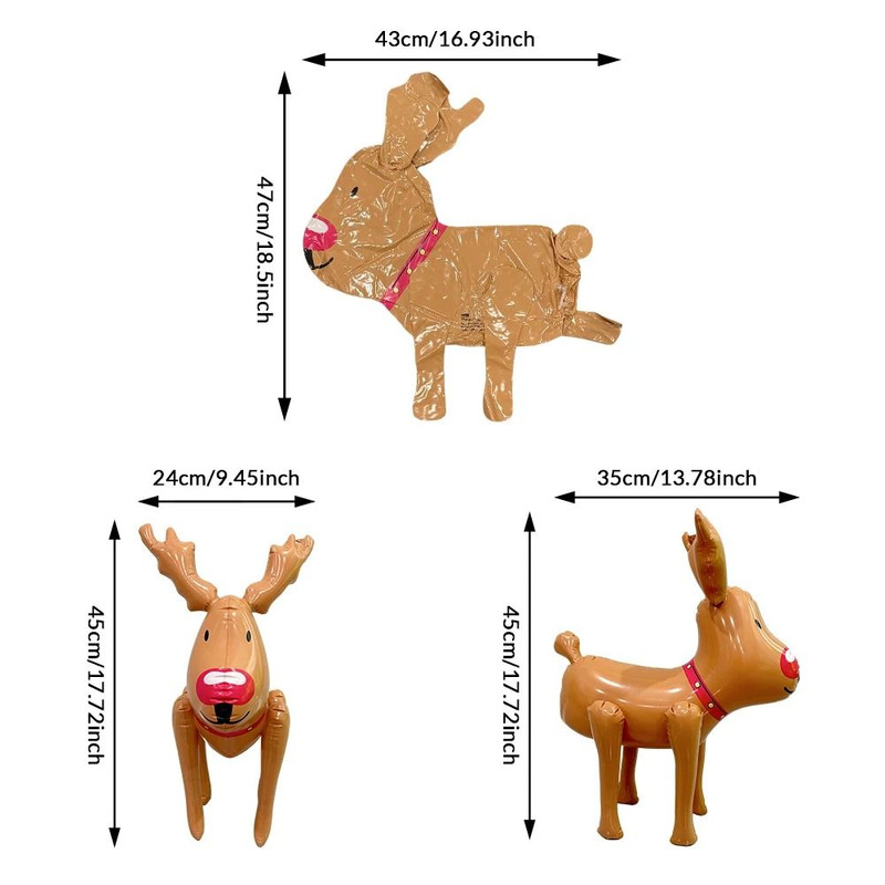 Inflatable Deer Decoration PVC Thick Deer Balloon For Courtyard Party Atmosphere And Christmas Gift 4