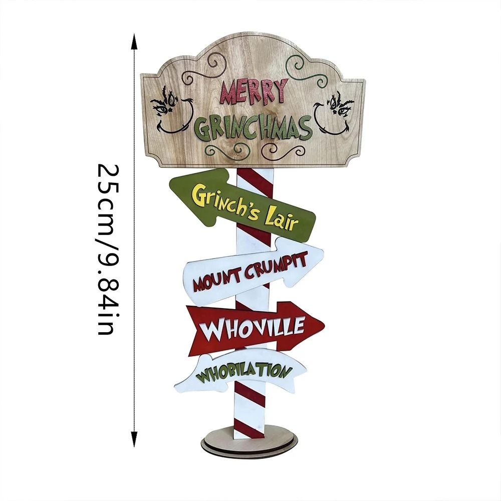 Christmas Cartoon Character Standing Block Set Holiday Tabletop Wood Decor 2