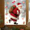 Santa Claus Candy Gifts Gingerbread Window Sticker Christmas Decoration 4