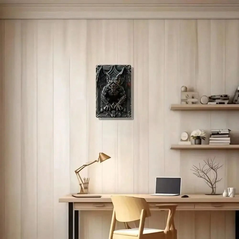 Gargoyle Vintage Aluminum Wall Sign Weatherproof Home And Halloween Decor 4