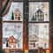 Christmas Houses Window Stickers Removable Holiday Glass Decals For Home Decoration 2