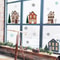 Christmas Houses Window Stickers Removable Holiday Glass Decals For Home Decoration 4