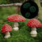 Glow In The Dark Mini Mushroom Resin Ornament For Fairy Garden Dollhouse Decor 0