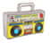 Inflatable Boombox And Microphone Set 80s 90s Theme Disco Party Props 0