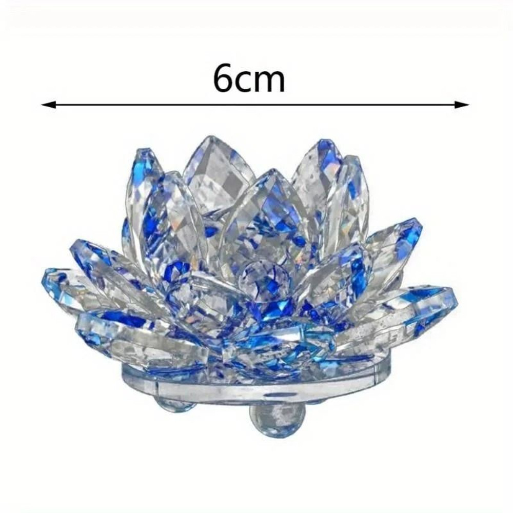Crystal Lotus Flower Figurine Glass Decoration For Home And Wedding 5