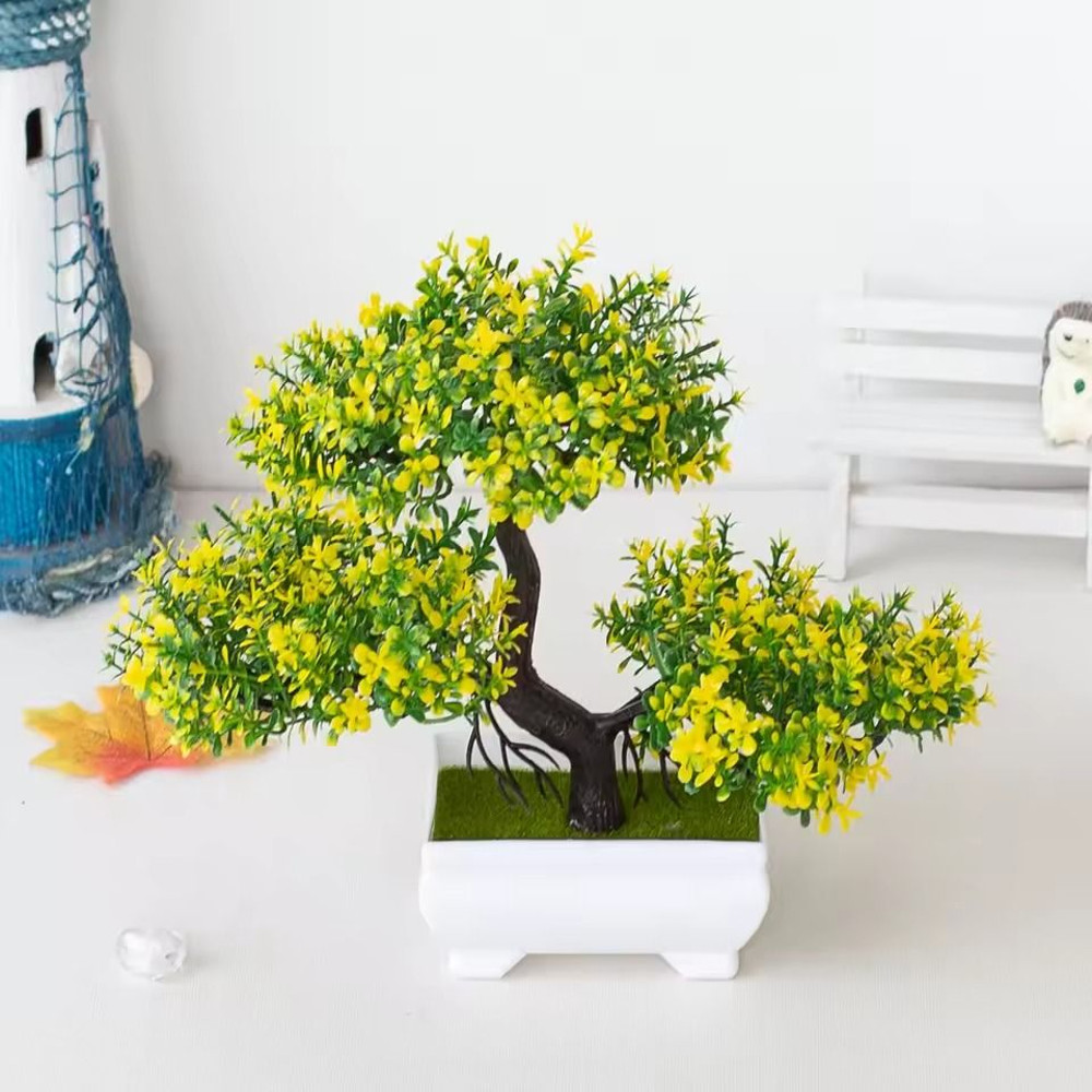 Artificial Bonsai Tree In Pot Fake Plant For Home Room Table Decoration 9