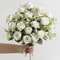 Rose White Silk Bouquet Artificial Flower Home Wedding Decoration 0