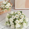 Rose White Silk Bouquet Artificial Flower Home Wedding Decoration 1