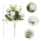 Rose White Silk Bouquet Artificial Flower Home Wedding Decoration 5