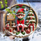 Charming Christmas Elf Wooden Sign Round Holiday Home Party Decoration 0