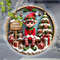 Charming Christmas Elf Wooden Sign Round Holiday Home Party Decoration 1