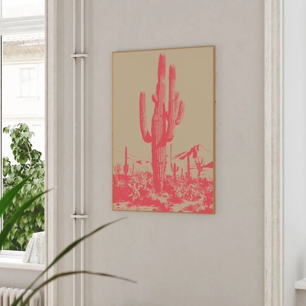 Modern Mexican Desert Pink Wall Art Canvas Painting Home Decoration 2