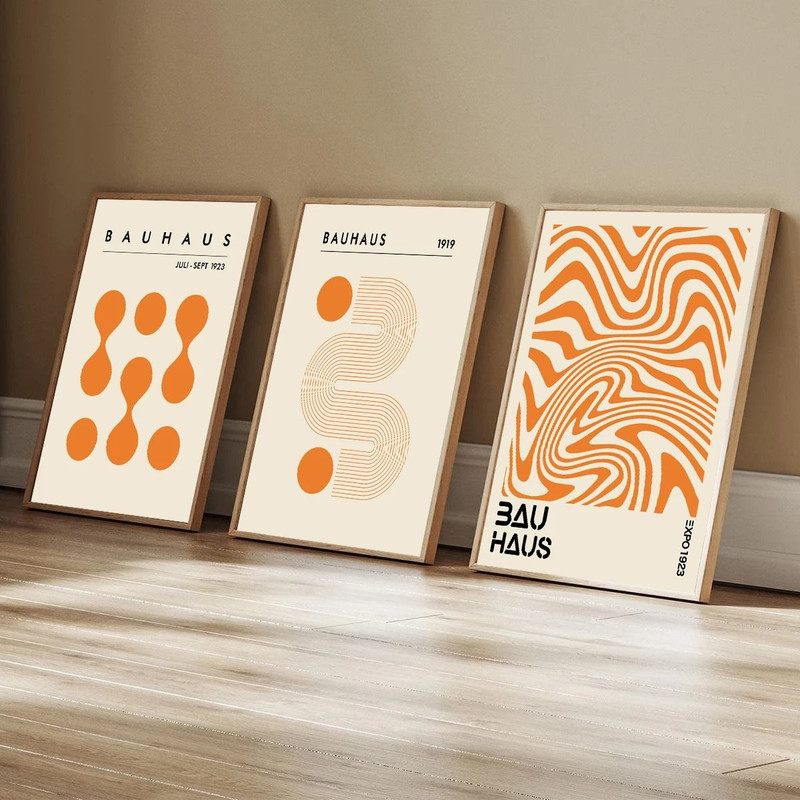 Bauhaus Poster Set Modern Abstract Geometric Wall Decoration 6