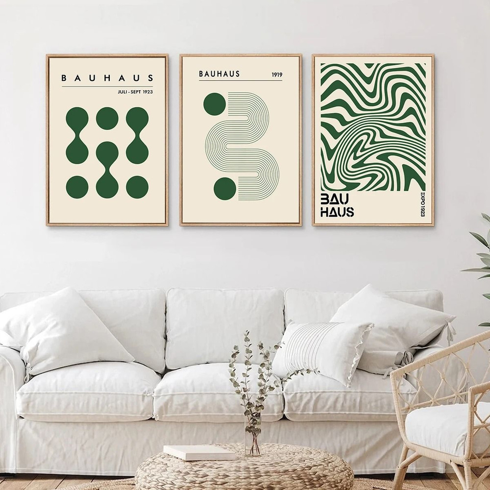 Bauhaus Poster Set Modern Abstract Geometric Wall Decoration 7