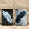 Black White Angel Wings Posters Canvas Abstract Wall Decoration 0