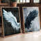 Black White Angel Wings Posters Canvas Abstract Wall Decoration 1