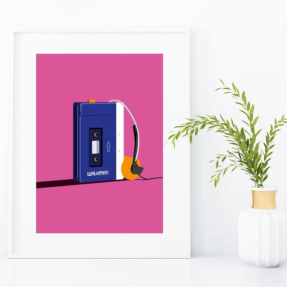 Pop Art Retro 80s Cassette Tape Music Canvas Vintage Wall Decoration 3