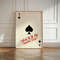 Spades Printed Playing Card Retro Art Canvas Wall Decoration 0