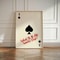 Spades Printed Playing Card Retro Art Canvas Wall Decoration 0