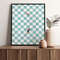Modern Retro Pool Side Checker Board Canvas Wall Art 0