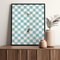 Modern Retro Pool Side Checker Board Canvas Wall Art 0