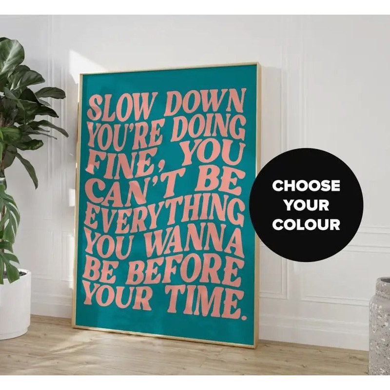 Song Lyrics Music Wall Art Canvas Retro Disco Pop 70s Poster 7