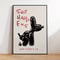 Black Balloon Dog Poster With Quote Shit Happens Thats OK Wall Art 6
